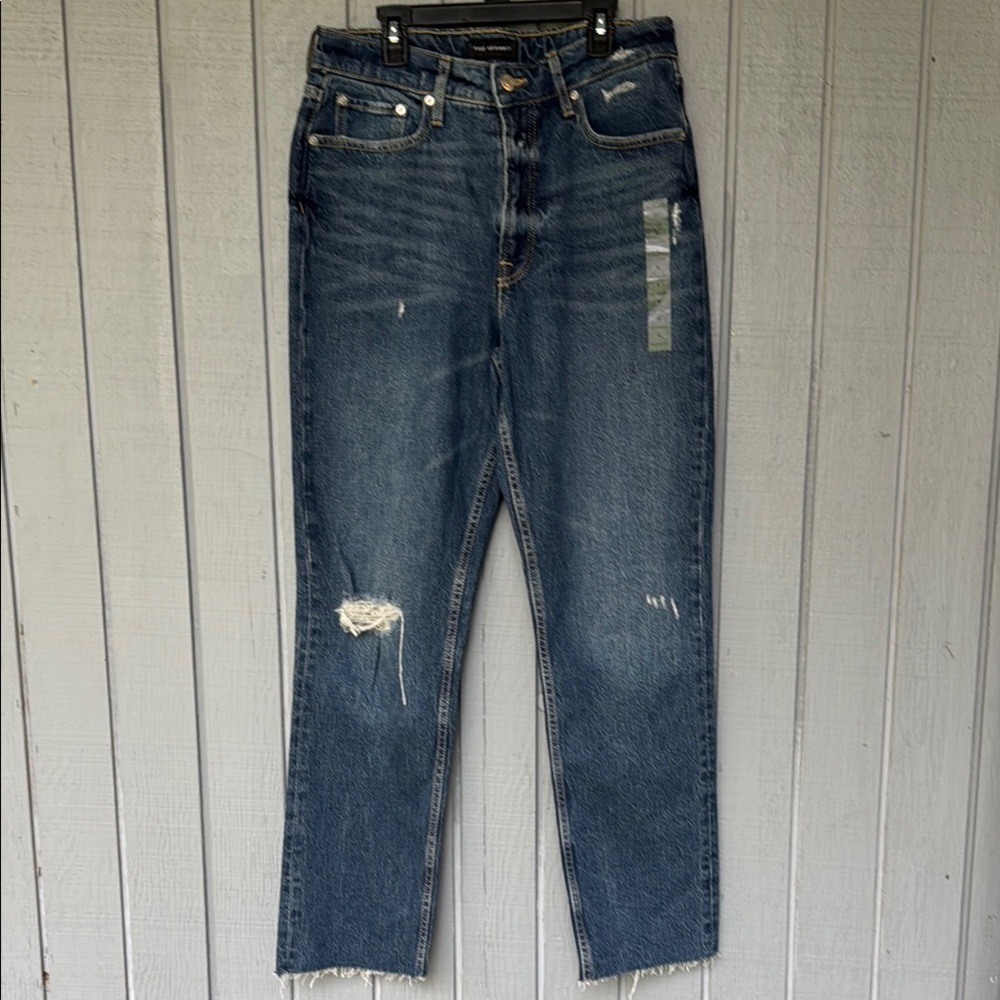 NWT Free Assembly Straight Distressed Jeans 8